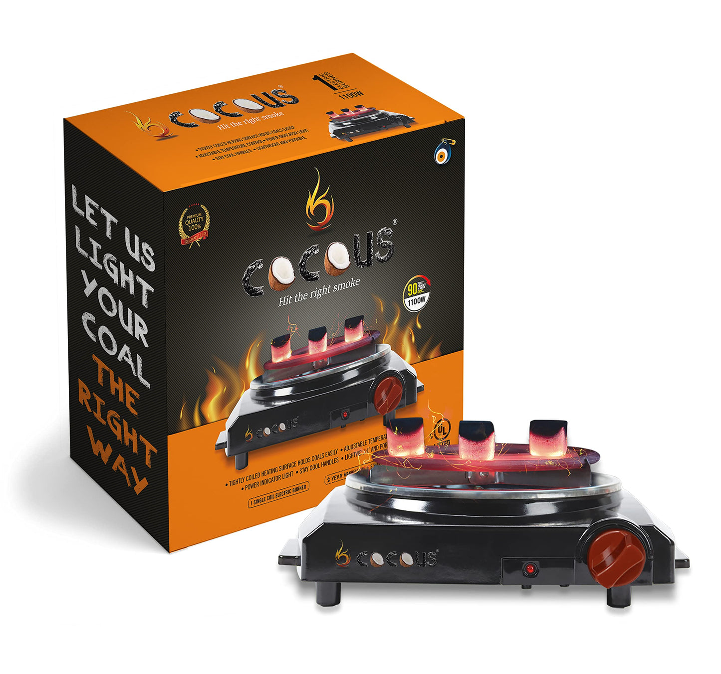 CocoUs Coal Burner for Hookah Incense 1100W