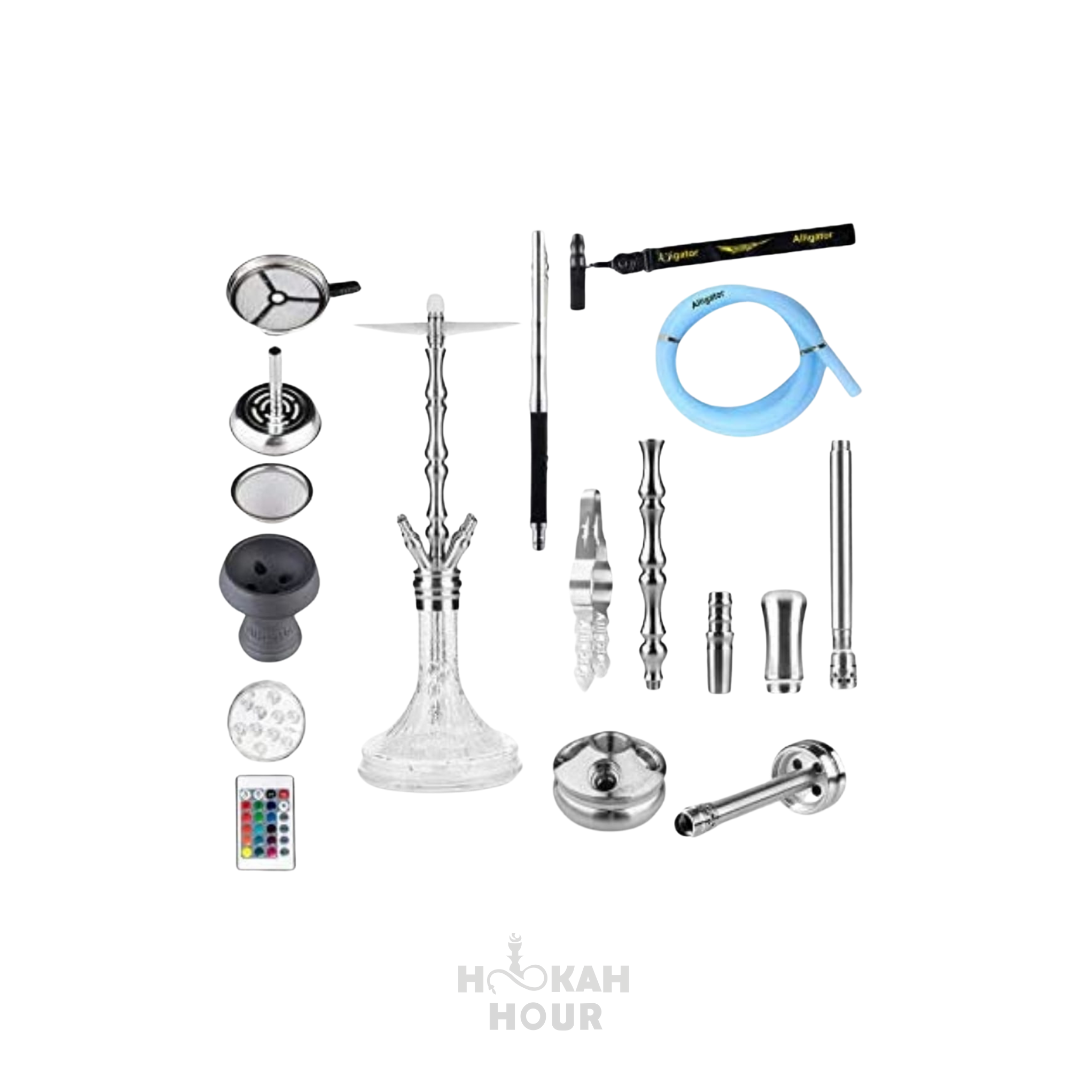 MOB Gator Hookah ( Full Stainless steel ) 2 Hose