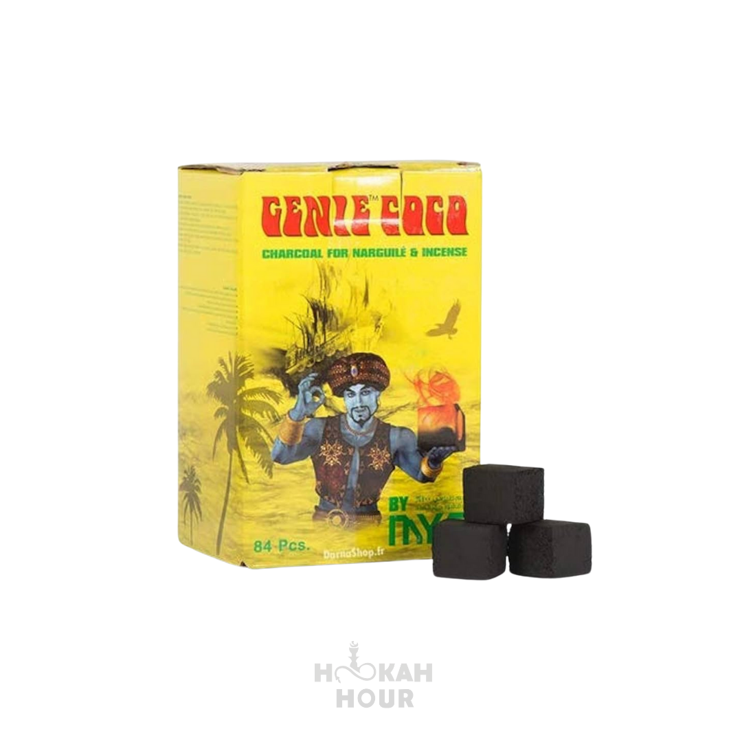 Genie Coco Natural Coconut Instant Charcoals for Hookah Shisha Hookah Pipe - 84 pieces