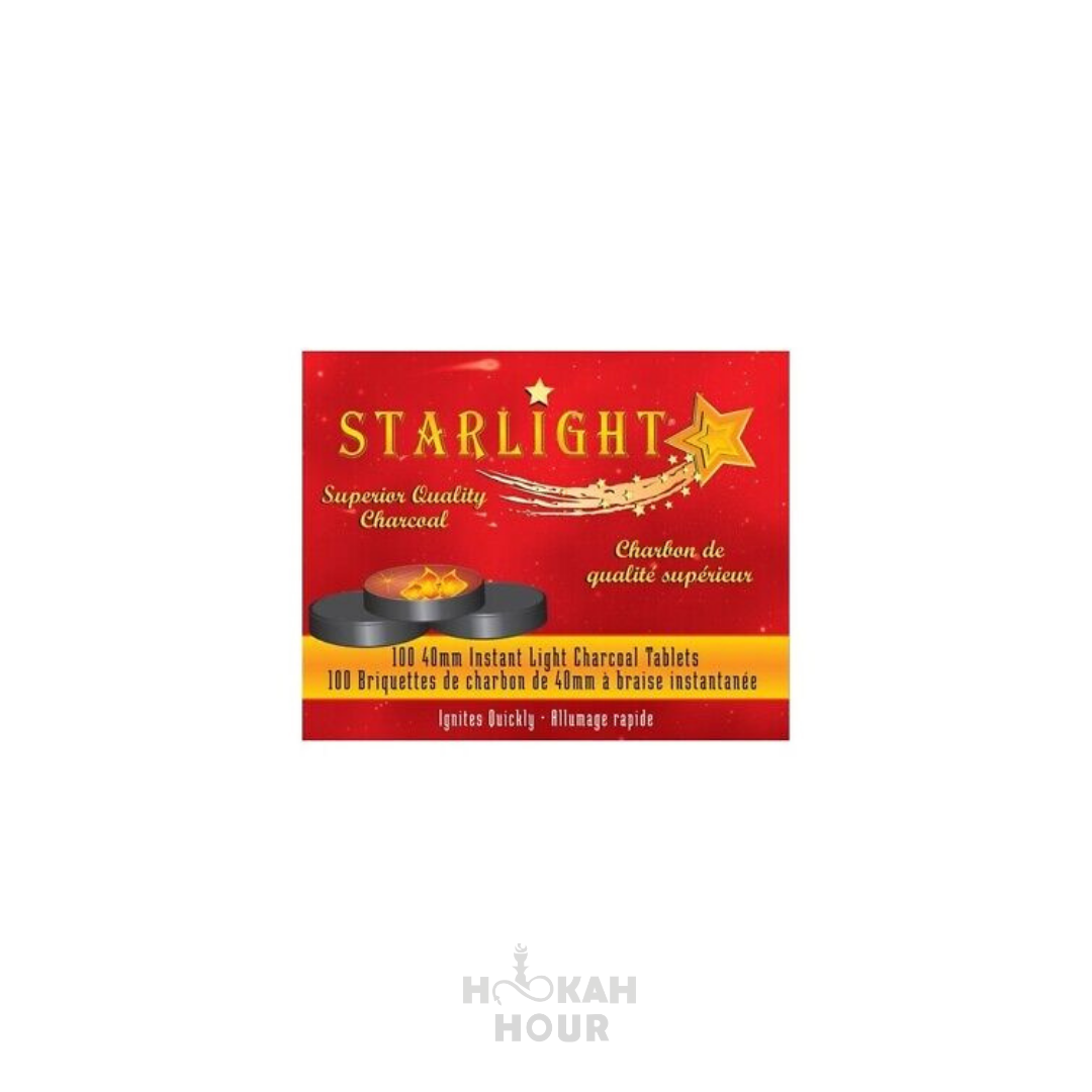 STARLIGHT Charcoal 33 mm Premium Hookah Incense Round Charcoal Coals 100 Count