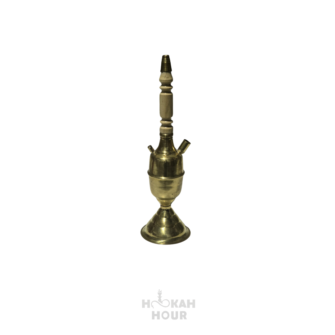 Kuza handmade brass and wood Hookah