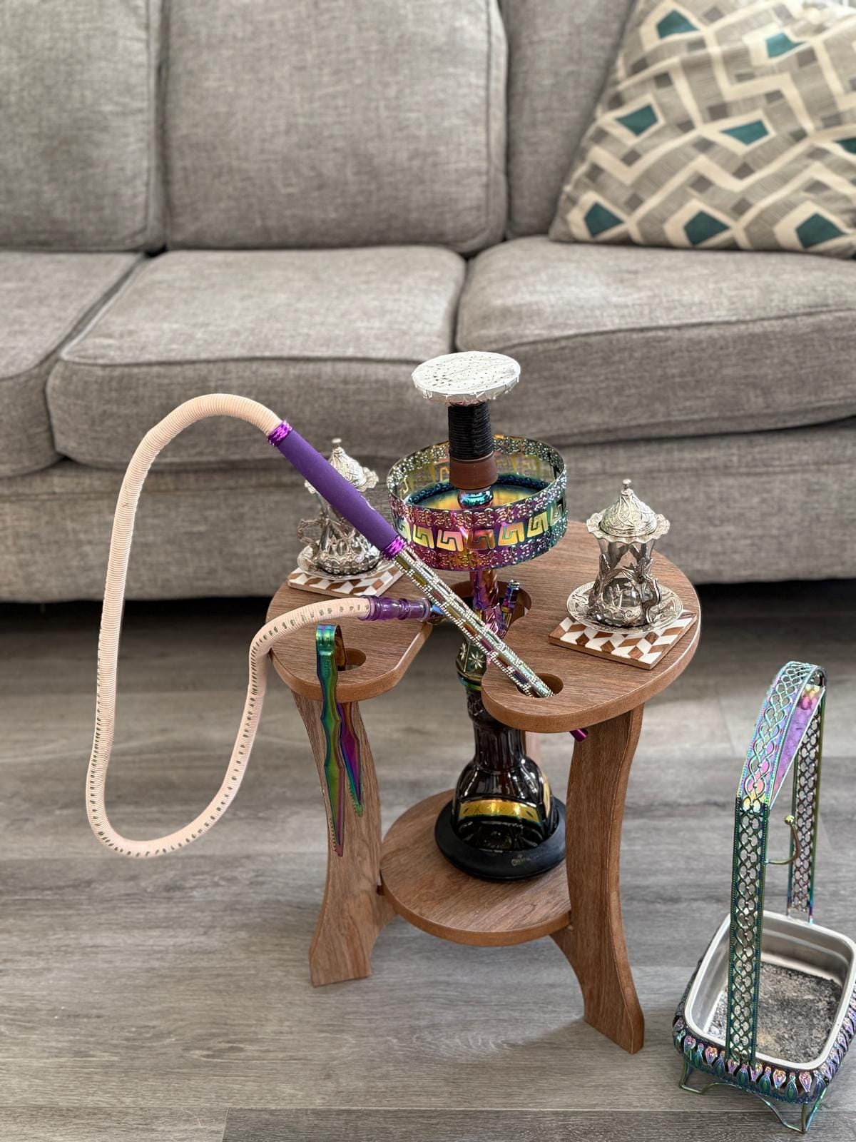 Premium Wooden Hookah Table