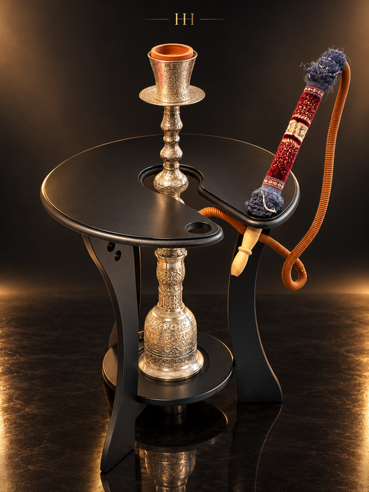 Premium Wooden Table Hookah Hour