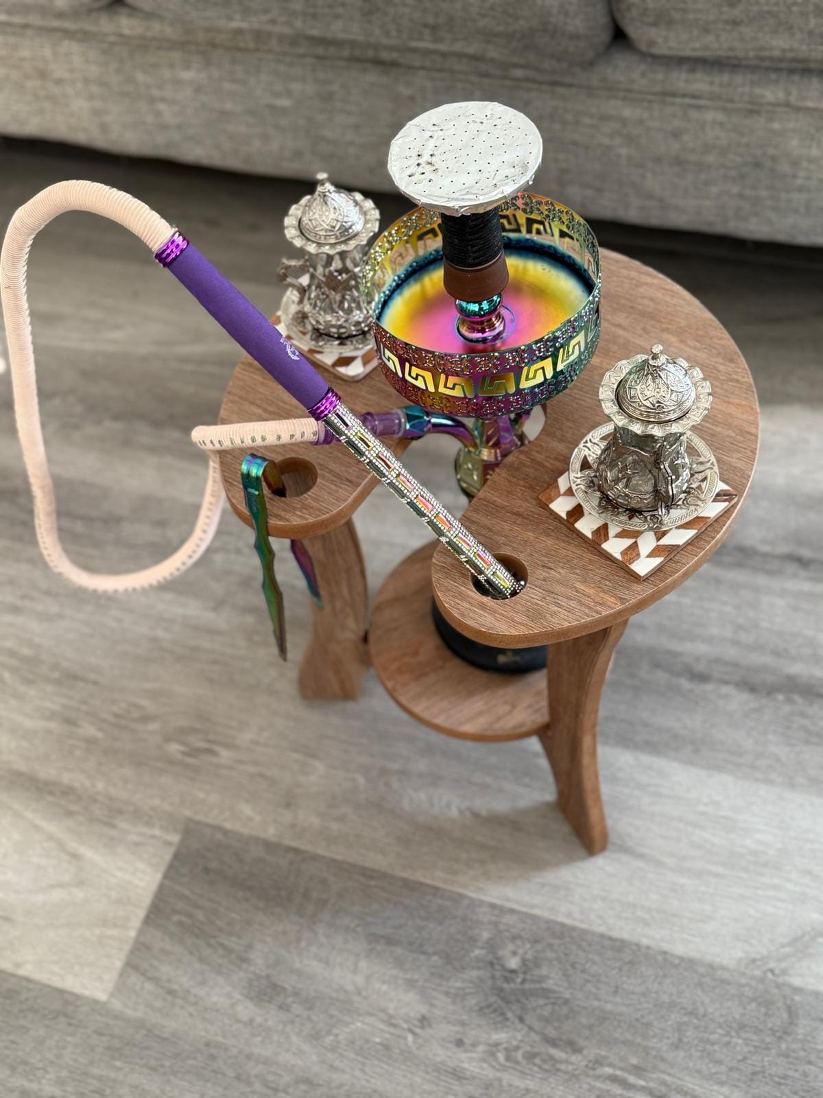 Premium Wooden Hookah Table
